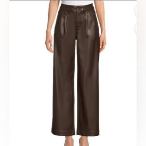 NWT Time & Tru Women's Faux Leather Trousers